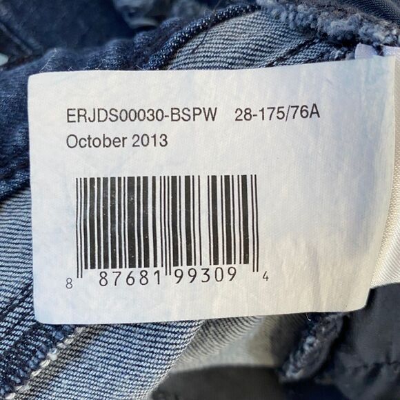 Roxy Contrast Denim Beaded Shorts Womens Size 28 Multicolor Frayed Hem Stripes - Picture 11 of 16